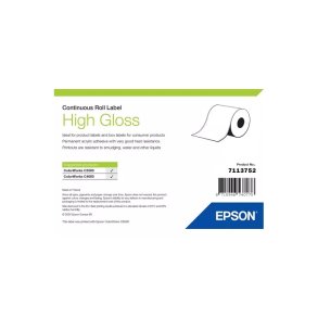 Epson High Gloss selvkl�bende etiketrulle 51mm x 33m til inkjet