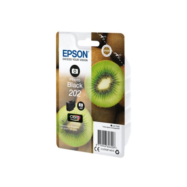 Epson original blkpatron T202 - Foto-Sort - 4.1 ml - 202 Kiwi