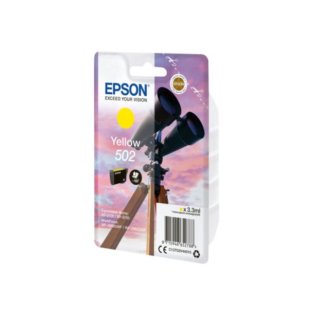 Epson original blkpatron T502 - Yellow - 3,3 ml - 502 Kikkert