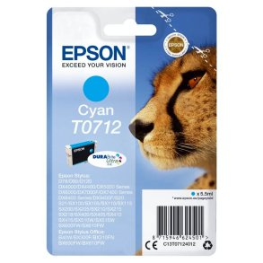 Epson original bl�kpatron T071 - Cyan - 5,5 ml - 071 Gepard