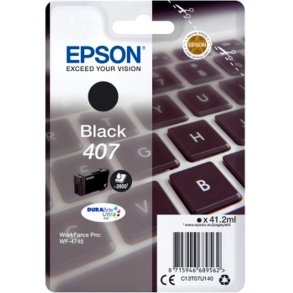 Epson original bl�kpatron 407 - Workforce WF-4745/4750 - Sort L - 2.600 sider