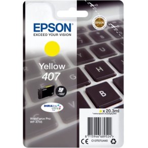 Epson original bl�kpatron 407 - Workforce WF-4745/4750 - Yellow L - 1.900 sider
