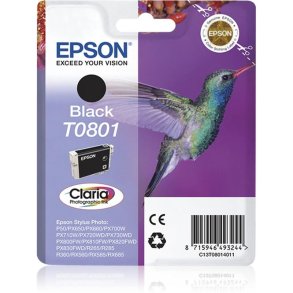 Epson original bl�kpatron T080 - Sort - 7,4 ml - 080 Kolibri
