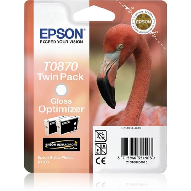 Epson original blkpatron T087 - Gloss optimizer - 2 x 11.4 ml - Ultra Gloss High-Gloss 2