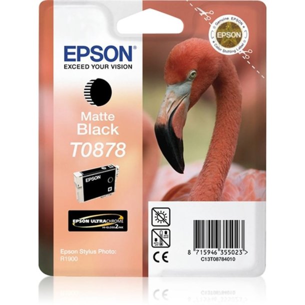 Epson original blkpatron T087 - Mat Sort - 11.4 ml - UltraChrome Hi-Gloss 2