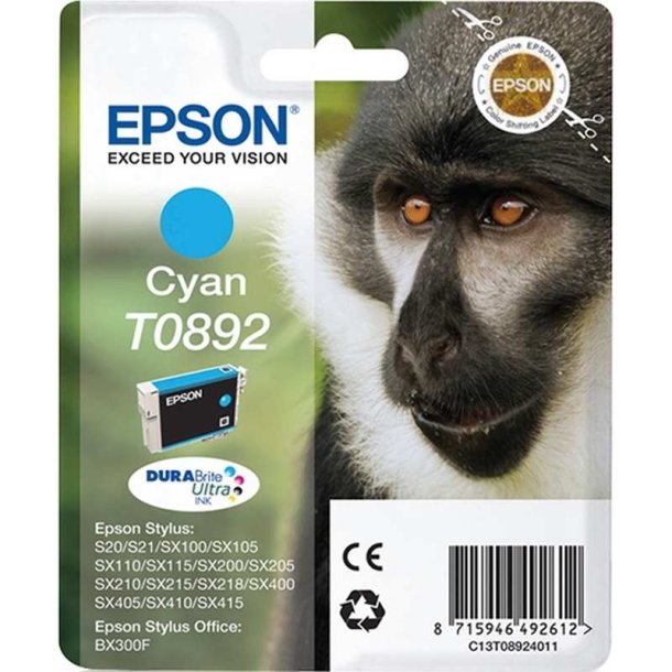 Epson original blkpatron T089 - Cyan - 3,5 ml - 089 Abe