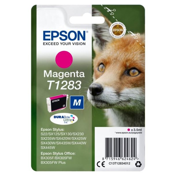 Epson original blkpatron T128 - Magenta - 3,5 ml - 128 Rv