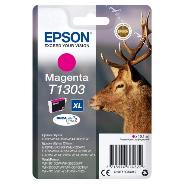 Epson original blkpatron T130 - Magenta XL - 10,1 ml - 130 Kronhjort