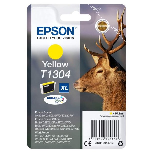 Epson original blkpatron T130 - Yellow XL - 10,1 ml - 130 Kronhjort