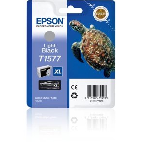 Epson original bl�kpatron T157 - Lys Sort - 25,9 ml - UltraChrome K3