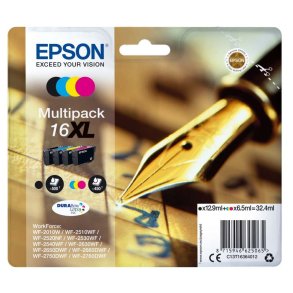 Epson original bl�kpatron T162XL Multipack - S/C/M/Y - 12,9/6,5 ml - Pen og Krydsord