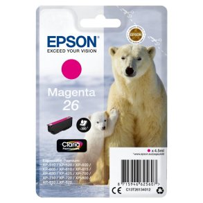 Epson original bl�kpatron T26 - Magenta - 4,5 ml - 26 Isbj�rn