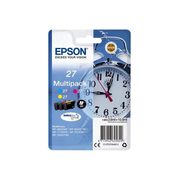 Epson original blkpatron T27 Multipack - Cyan, Magenta, Yellow - 3,6 ml - 27 vkkeur