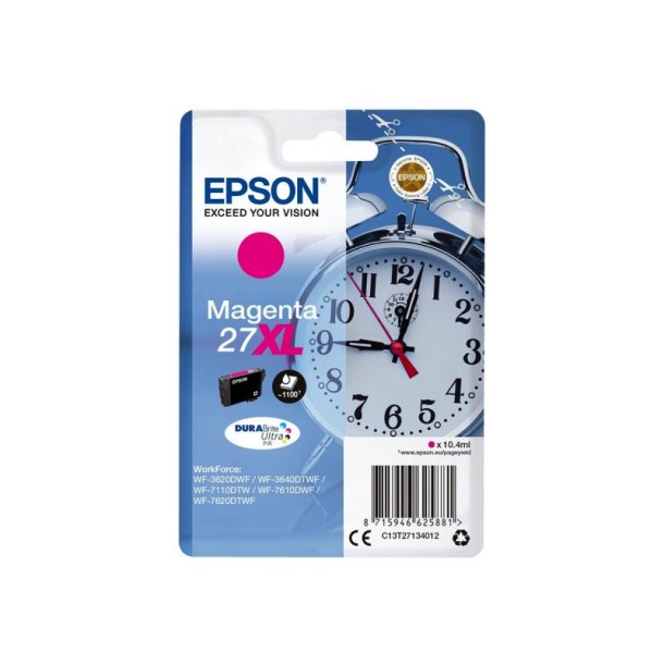 Epson original blkpatron T27XL - Magenta XL - 10,4 ml - 27XL vkkeur