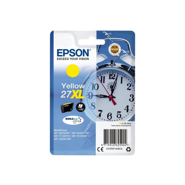 Epson original blkpatron T27XL - Yellow XL - 10,4 ml - 27XL vkkeur