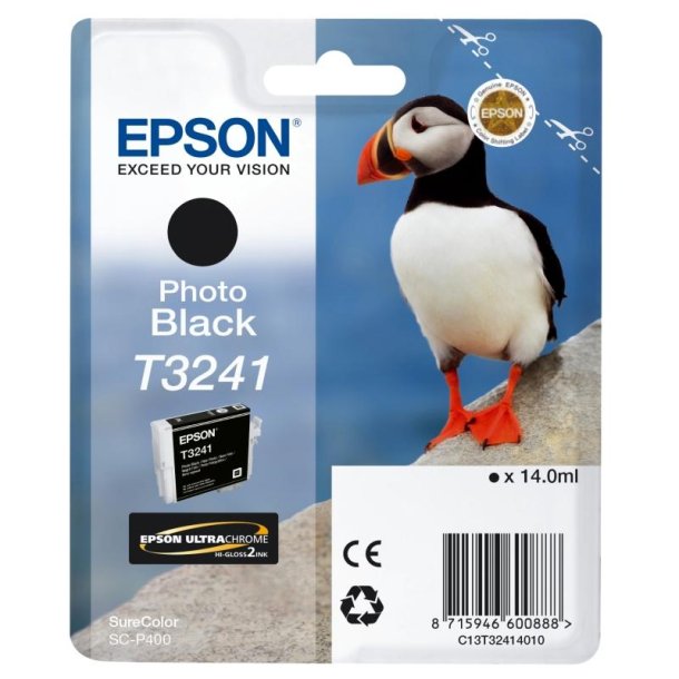 Epson original blkpatron T324 - Foto-Sort - 14 ml - UltraChrome Hi-Gloss 2