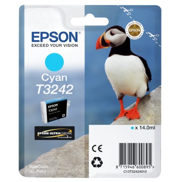 Epson original blkpatron T324 - Cyan - 14 ml - UltraChrome Hi-Gloss 2