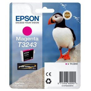 Epson original bl�kpatron T324 - Magenta - 14 ml - UltraChrome Hi-Gloss 2
