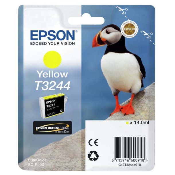 Epson original blkpatron T324 - Yellow - 14 ml - UltraChrome Hi-Gloss 2