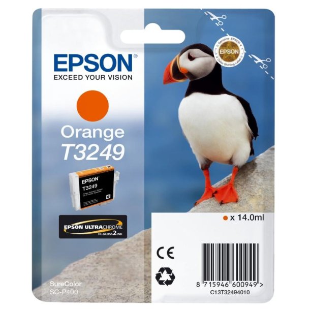 Epson original blkpatron T324 - Orange - 14 ml - UltraChrome Hi-Gloss 2