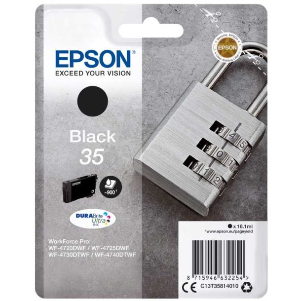 Epson original blkpatron T35 - Sort - 16,1 ml - 35 Hngels