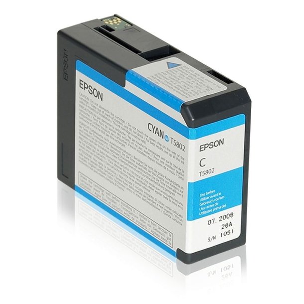 Epson original blkpatron T580 - Cyan - 80 ml - UltraChrome K3