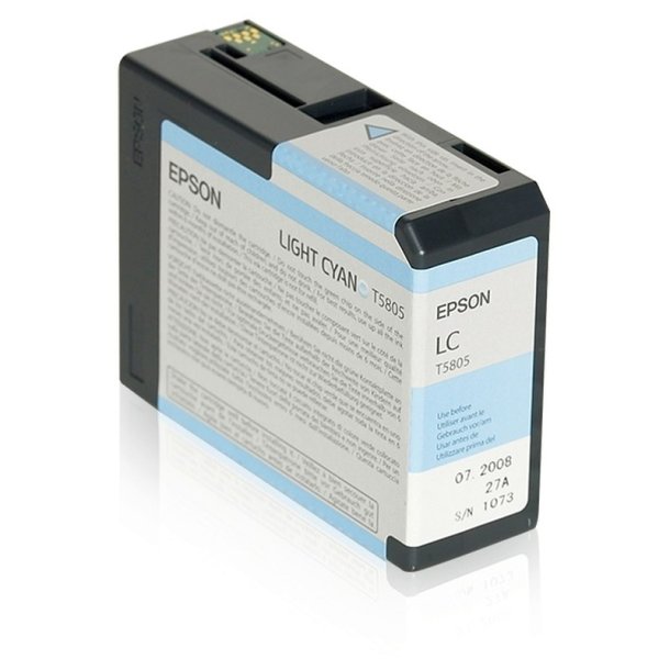 Epson original blkpatron T580 - Lys Cyan - 80 ml - UltraChrome K3