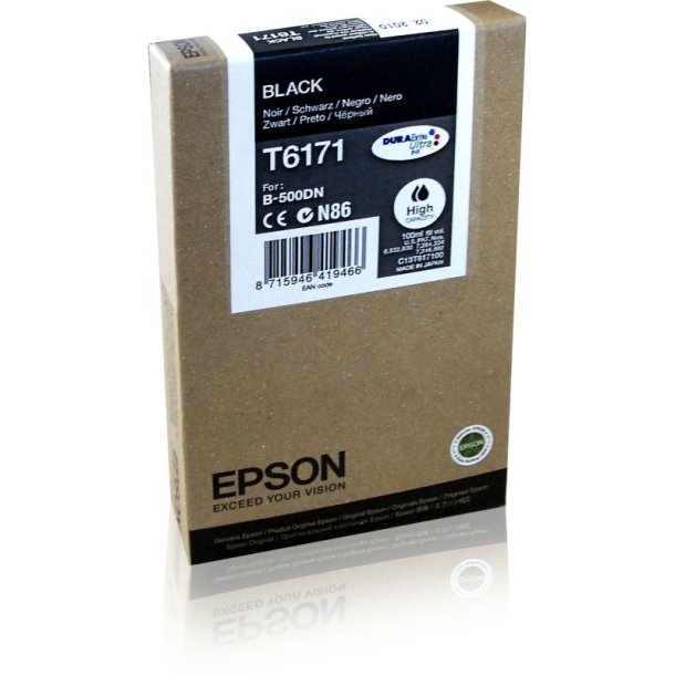 Epson original blkpatron T61 - Business B300/B310/B500/B510 - Sort XL - 4.000 sider