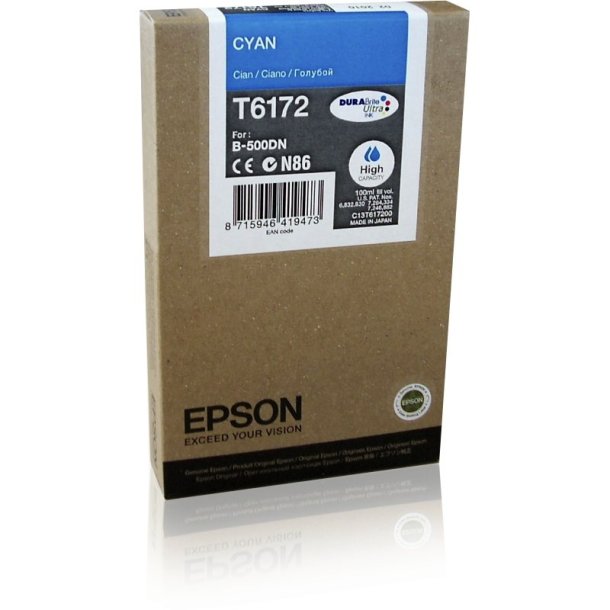 Epson original blkpatron T61 - Business B300/B310/B500/B510 - Cyan XL - 7.000 sider