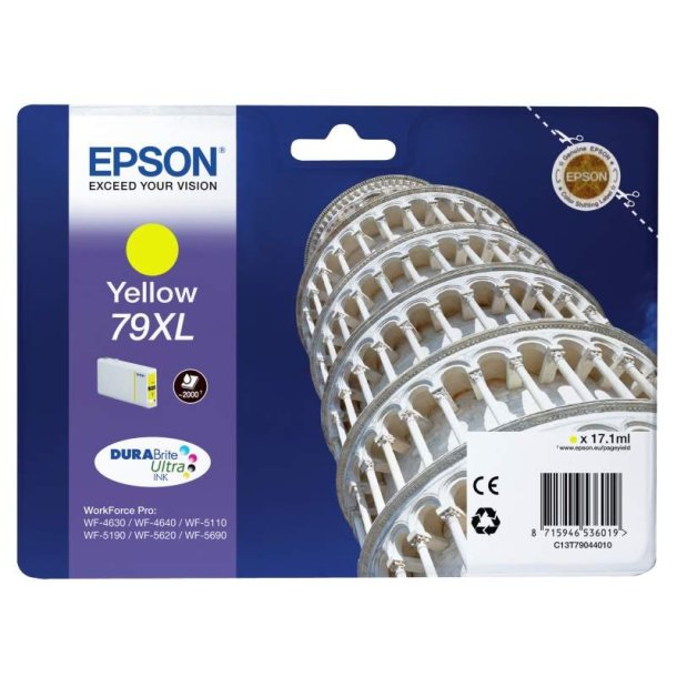 Epson original blkpatron T79 - Workforce Pro WF-46x0/51x0/5190/56xx - Yellow XL - 2.000 sider