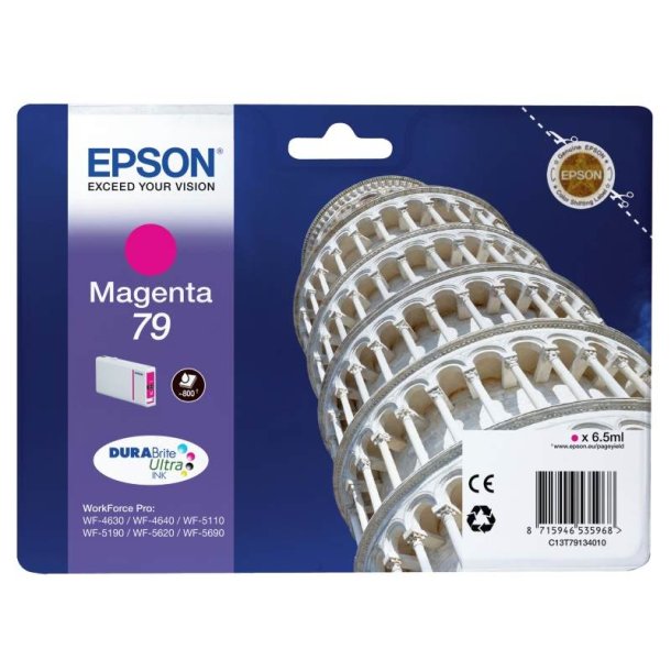 Epson original blkpatron T79 - Workforce Pro WF-46x0/51x0/5190/56xx - Magenta L - 800 sider