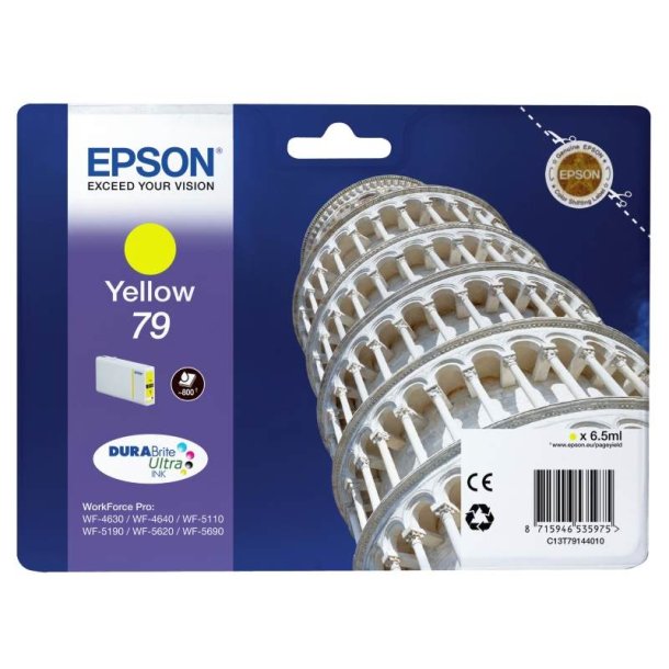 Epson original blkpatron T79 - Workforce Pro WF-46x0/51x0/5190/56xx - Yellow L - 800 sider