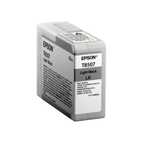Epson original bl�kpatron T080 - Lys Sort - 80 ml - UltraChrome HD