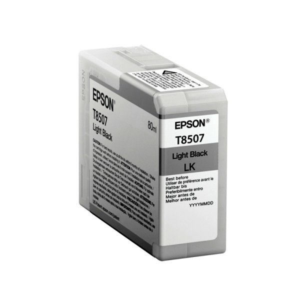 Epson original blkpatron T080 - Lys Sort - 80 ml - UltraChrome HD