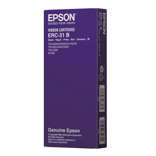 Epson original Farvebnd/Ribbon ERC-31B - Sort - TM930/950/U590/H5000