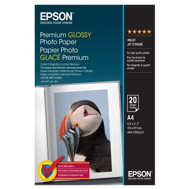 Epson A4 fotopapir - Premium Glossy - 255g/m� - 20 ark