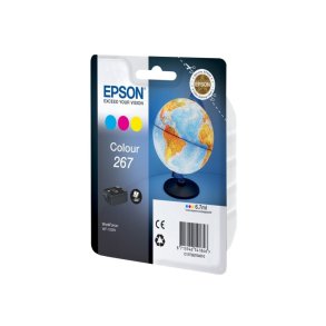 Epson original bl�kpatron T267 - Workforce WF-110 - Cyan, Magenta, Yellow - 6,7 ml - 267 Globus