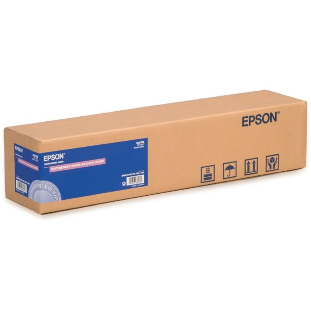 Epson 24" Radiant White Akvarelpapir - 610mm x 30,5m - 190g - 1 rulle papir 