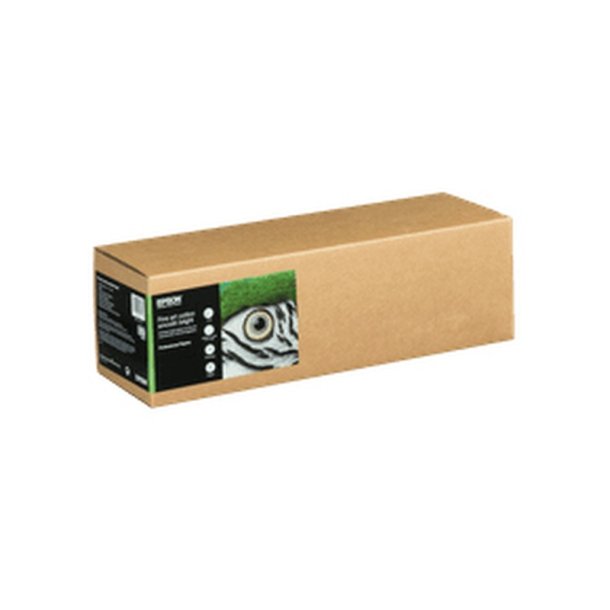 Epson 17" Fine Art Bright II Bomuld tekstureret Mat papir - 432mm x 15m - 300g - 1 rulle kludepapir