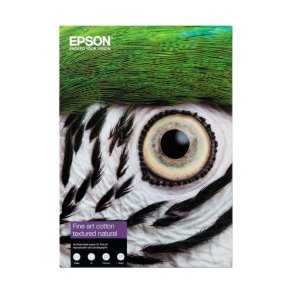 Epson A4 Fine Art II Bomuld tekstureret naturhvidt papir - 210mm x 297mm - 300g - 25 ark kludepapir 
