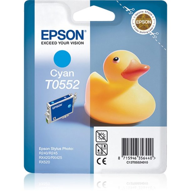 Epson Original Bl�kpatroner T0552 - Cyan