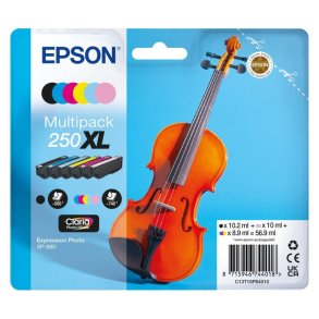 Epson Original Bl�kpatroner 250XL multipack - Sort, Cyan, Lys cyan, Lys magenta, Magenta, Yellow