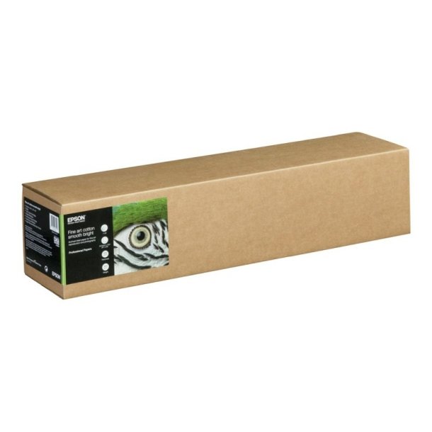 Epson 24" Fine Art - Bomuld - mat glat - Lys - 610mm x 15m - 300 g/m&sup2; - 1 rulle kludepapir