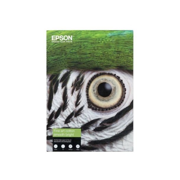 Epson A4 Fine Art - Bomuld - mat glat - Lys - (210x297 mm) - 300 g/m&sup2; - 25 ark kludepapir