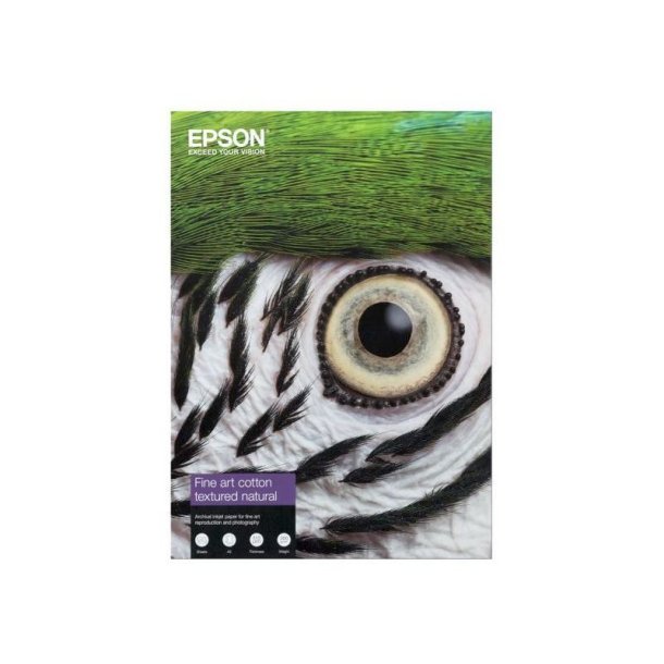 Epson A3+ Fine Art - Bomuld - mat Textured naturlig - (329x483 mm) - 300 g/m&sup2; - 25 ark kludepapir 