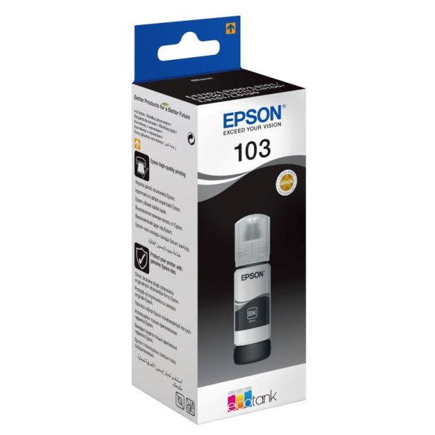 Epson original blkbeholder T103 - Ecotank - sort - 65 ml