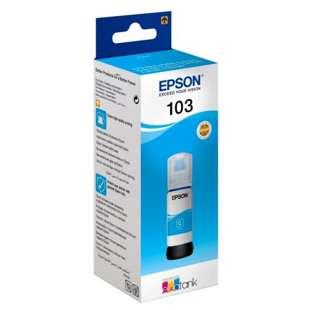 Epson original blkbeholder T103 - Ecotank - Cyan - 65 ml