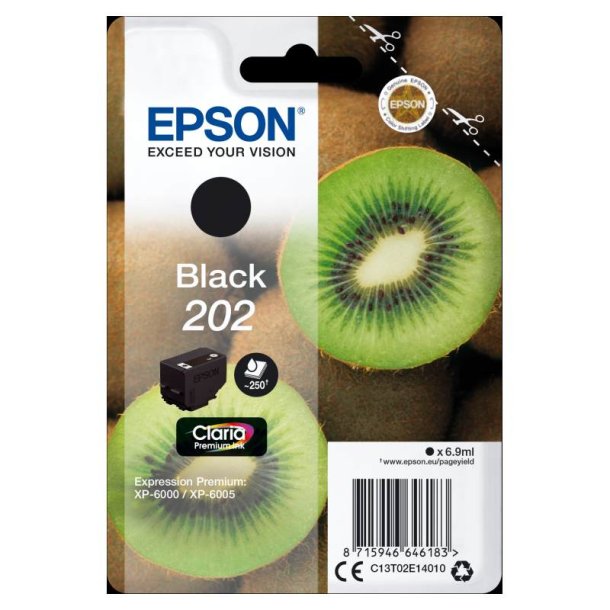 Epson original blkpatron T202 - 6.9 ml - Sort - 202 Kiwi