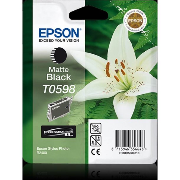 Epson original blkpatron T059 - Mat Sort - 13 ml - UltraChrome K3