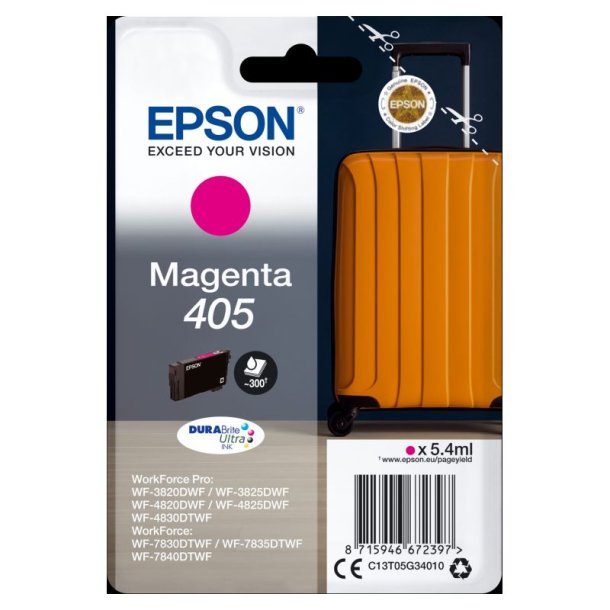 Epson original blkpatron T405 - Magenta - 5,4 ml - 405 Kuffert